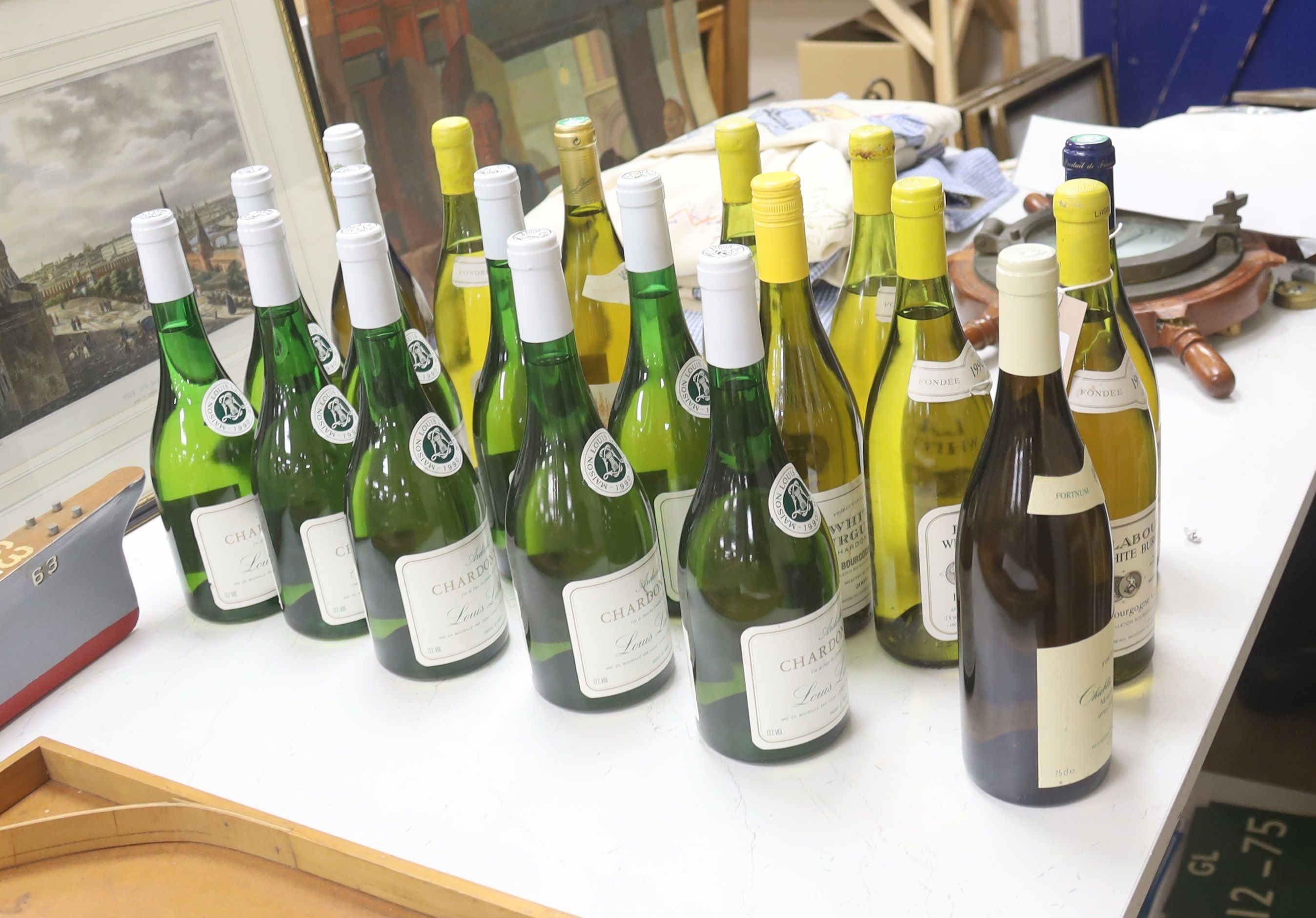 Nineteen assorted bottles of white wine including a Montagny 1 Er Cru 1998